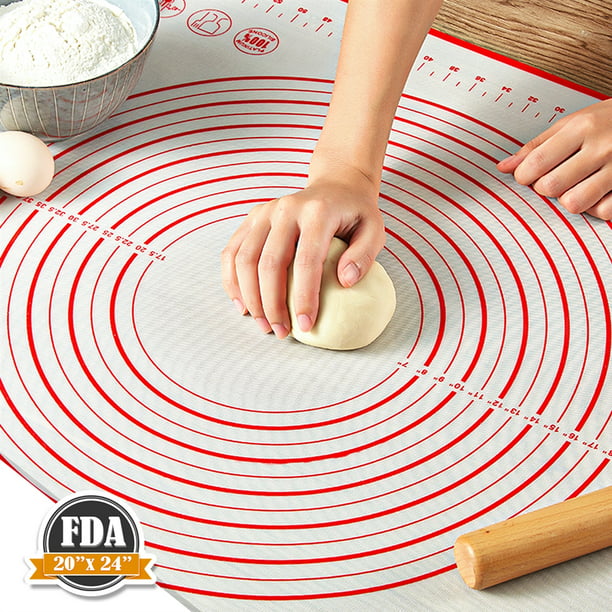 5 Sizes Non-Stick Silicone Rolling Baking Pastry Dough Cake Fondant Sheet Mat^ 